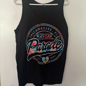 Mayday Parade unisex tank top Warped Tour emo scene floral hot topic alternative